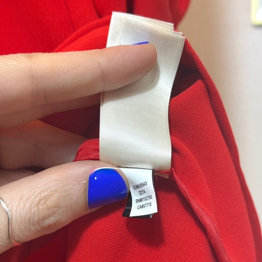 Kate Spade Fit and Flare Tie Waist Mini Red Dress Size 2 - Picture 14 of 16